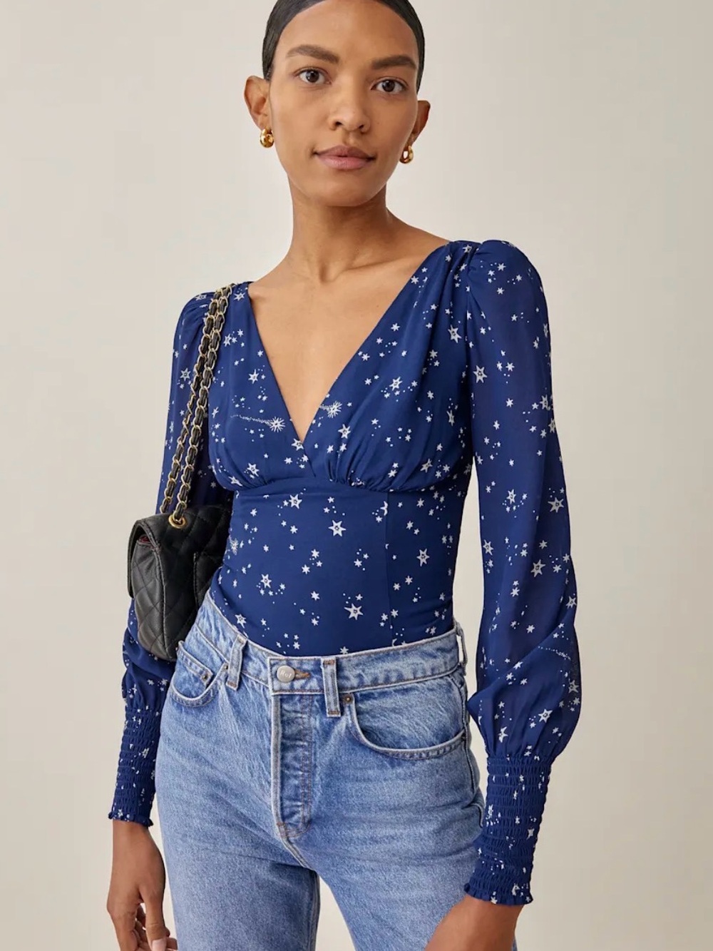 Reformation Michel Top in Starry Night - Size 8
